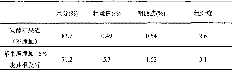 Method for producing protein feed by using apple pulps and malt roots as raw materials