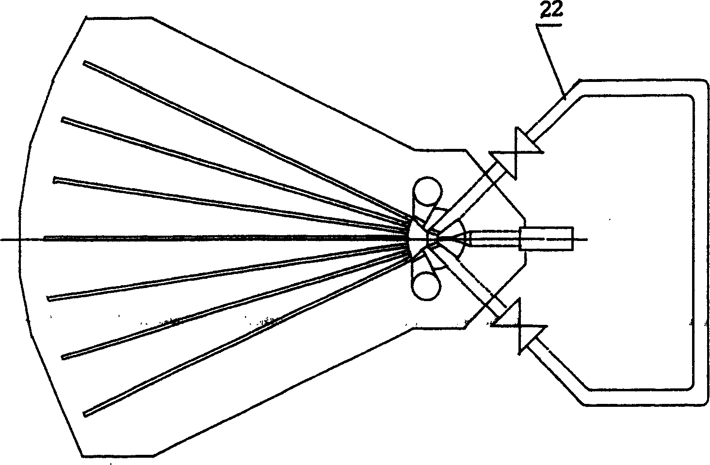 Multi-tube jetting oscillating refrigerator and its refrigeration method