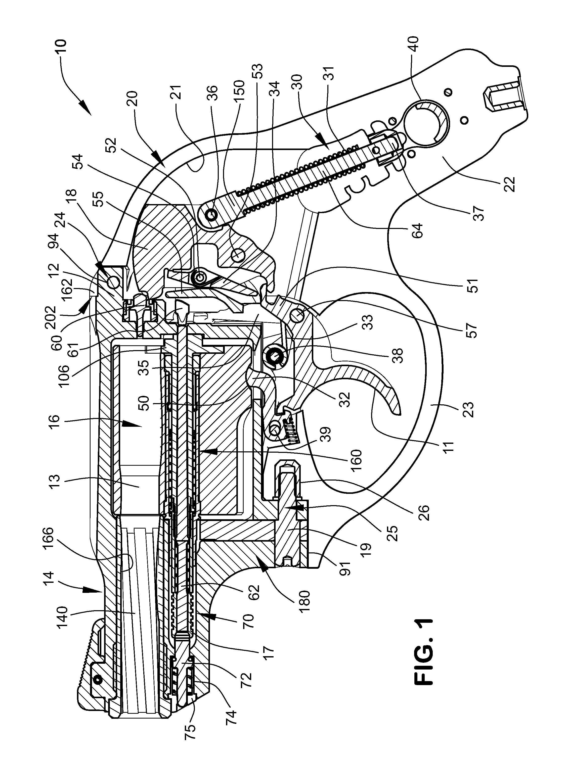 Light-weight firing control housing for revolver