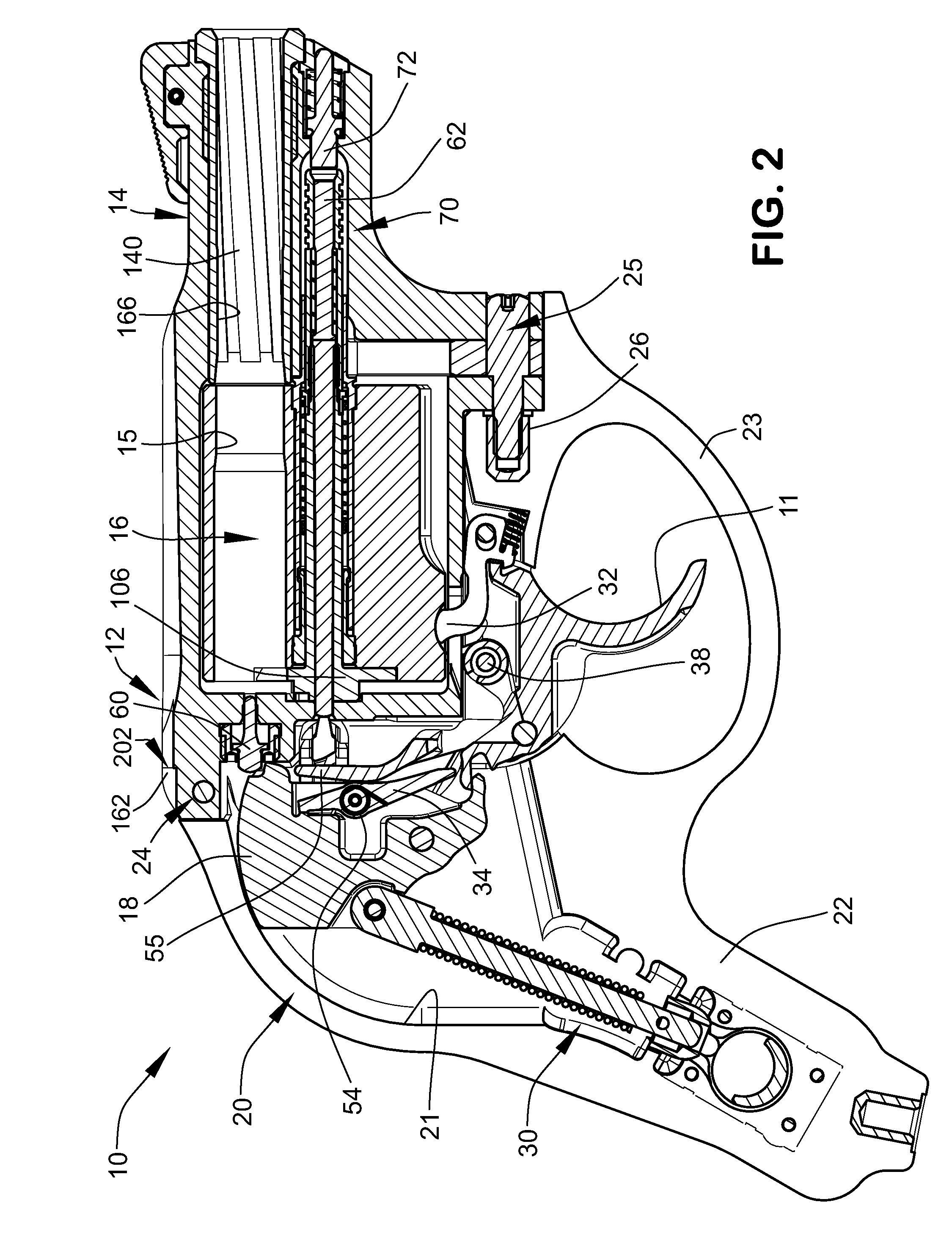 Light-weight firing control housing for revolver