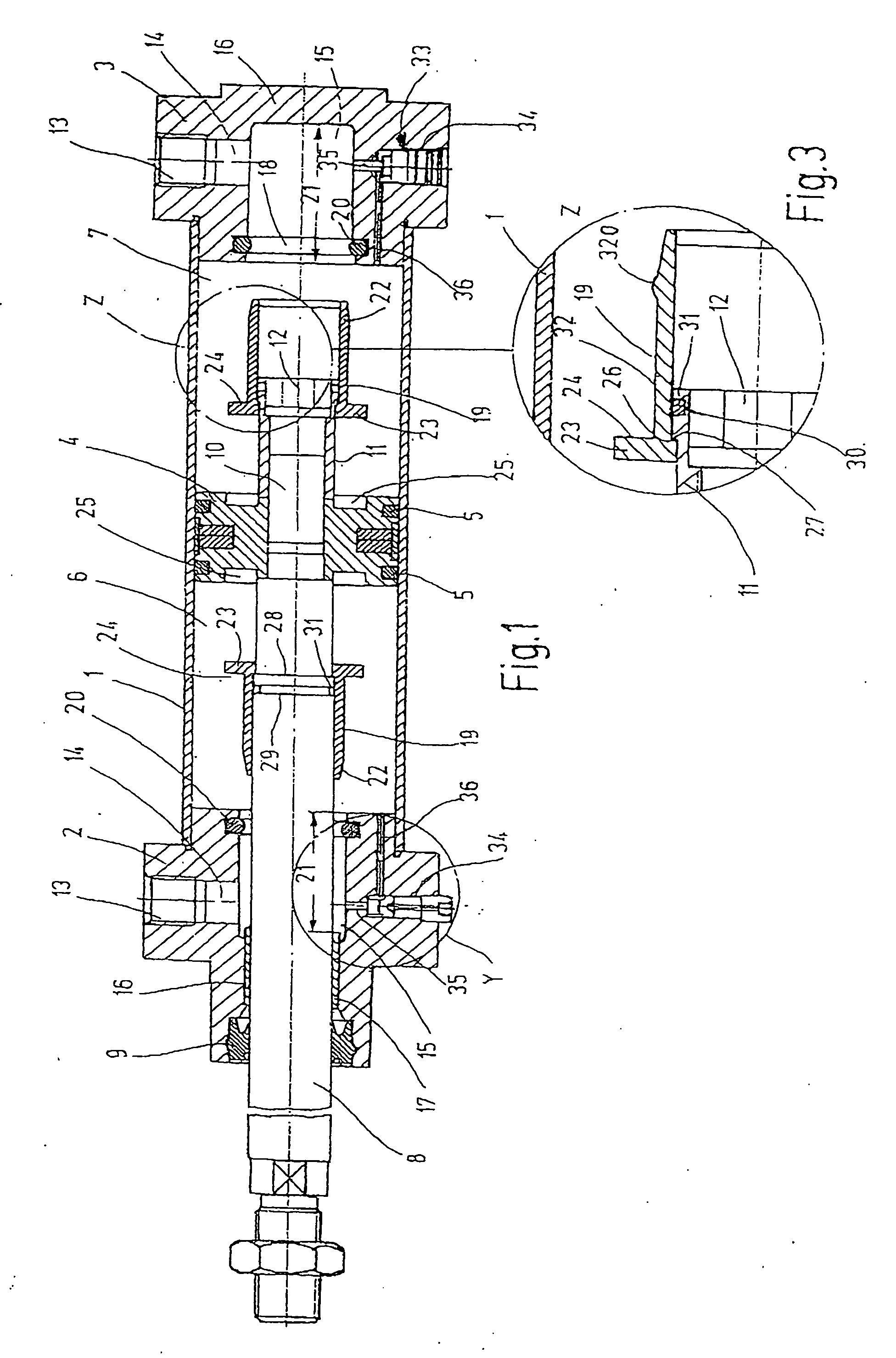 Working cylinder with terminal position damping