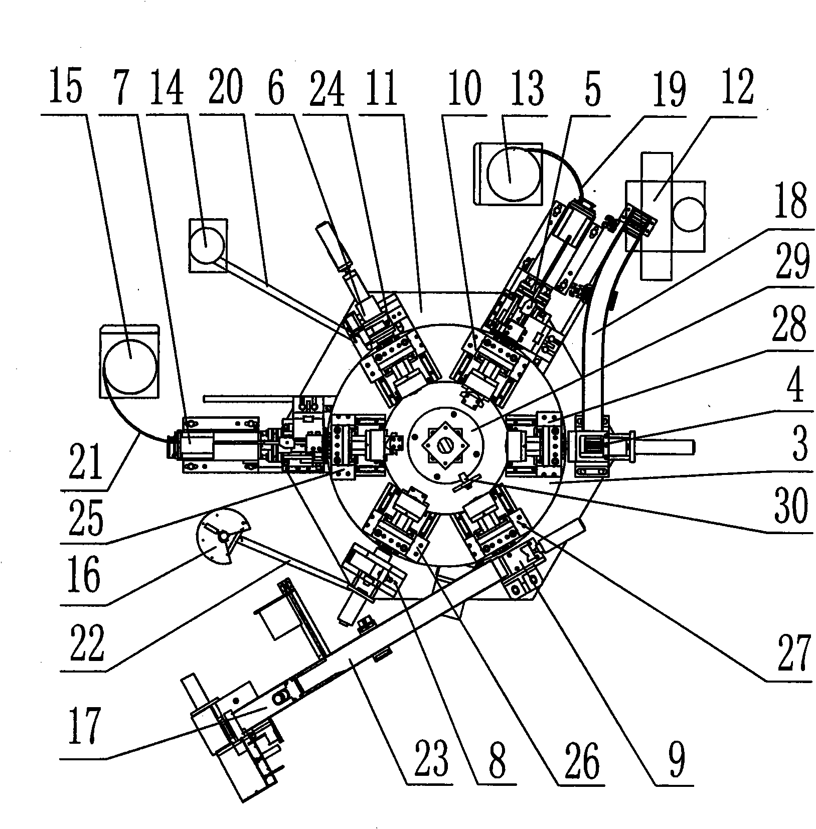 Automatic assembling machine of needle roller of planet wheel