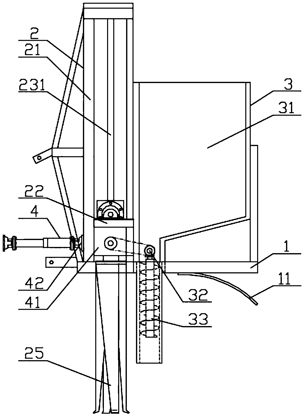 Vertical deep scarification farmyard manure applying machine