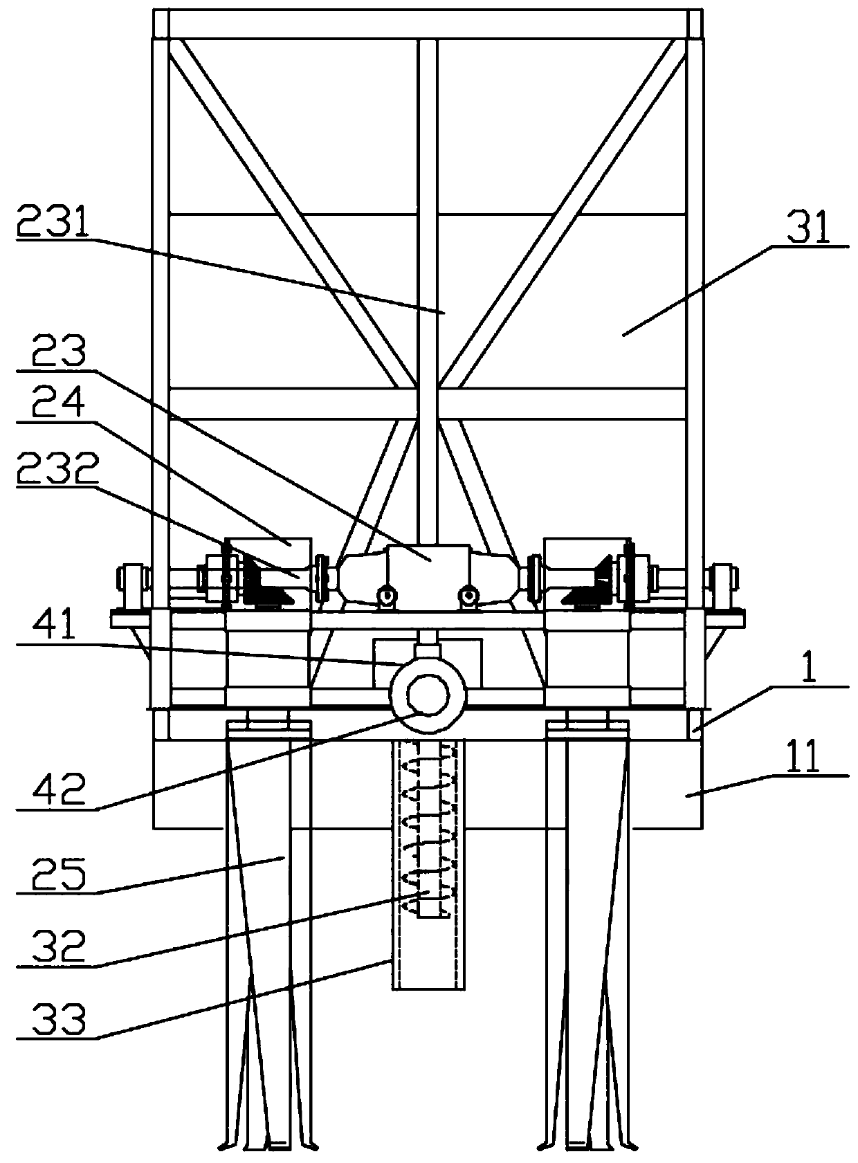 Vertical deep scarification farmyard manure applying machine