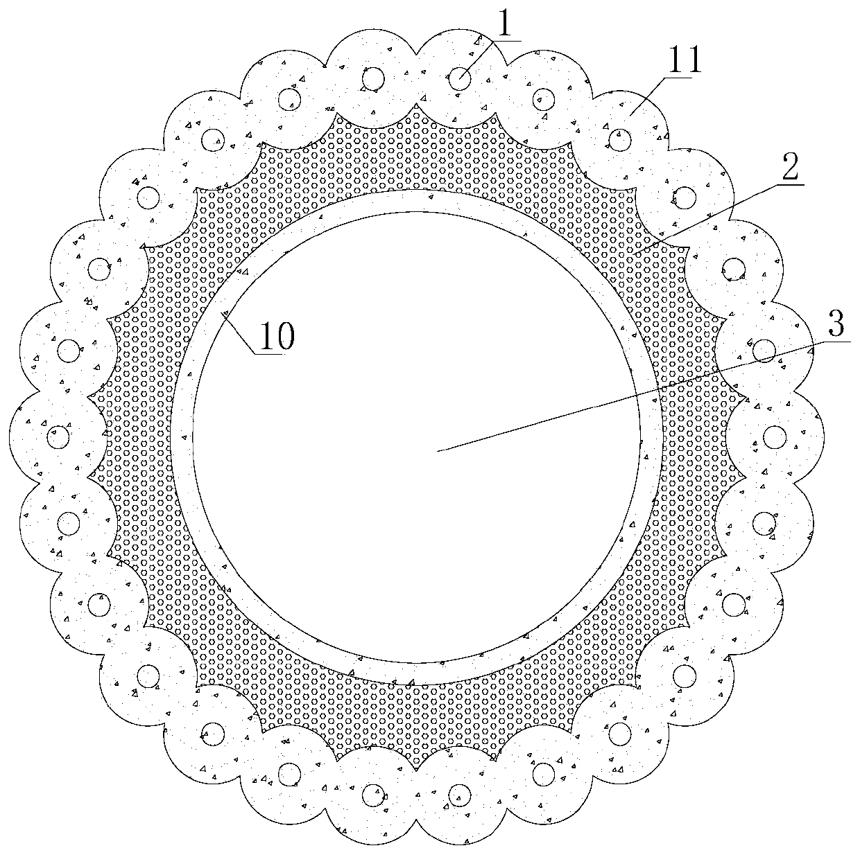 A construction method of mine seepage well grouting type sinking