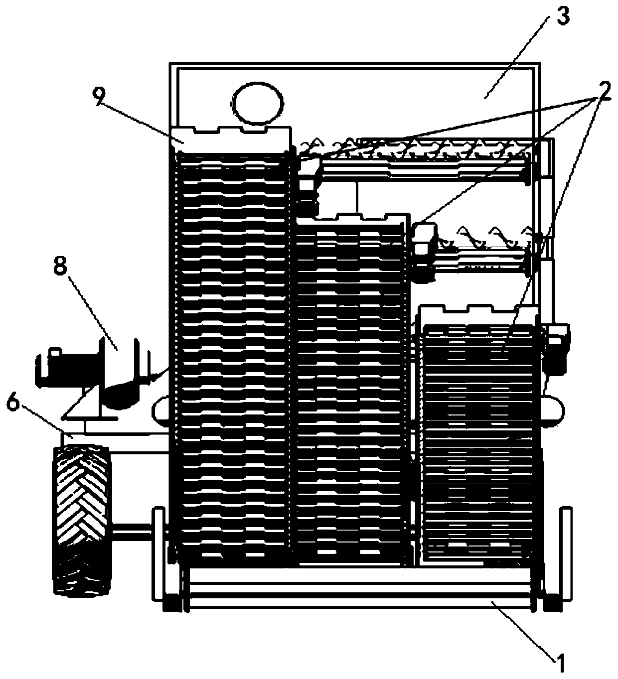 Multi-layered heating device for heating bituminous pavement milling material