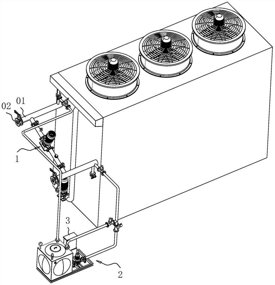 Anti-freezing module of closed cooling tower