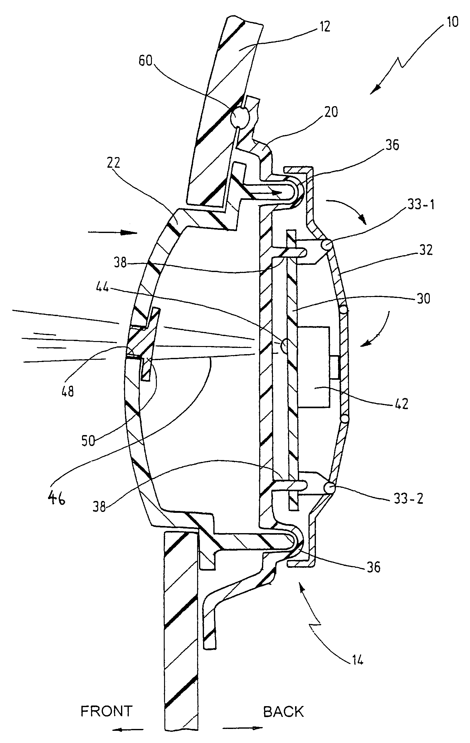 Key arrangement for a control panel