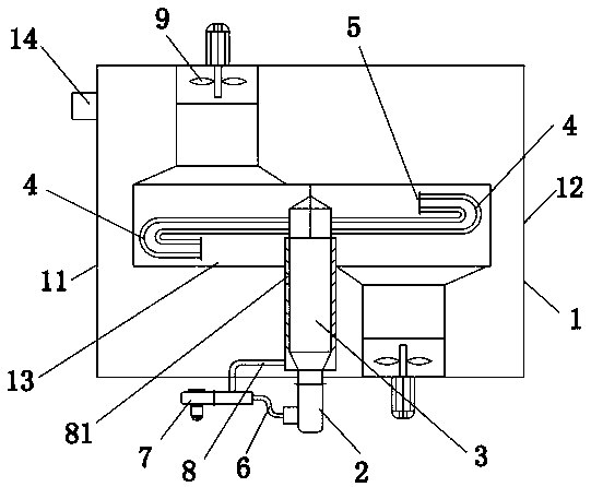 Tubular heating equipment with direct forced gas cooling and for synthetic leather production