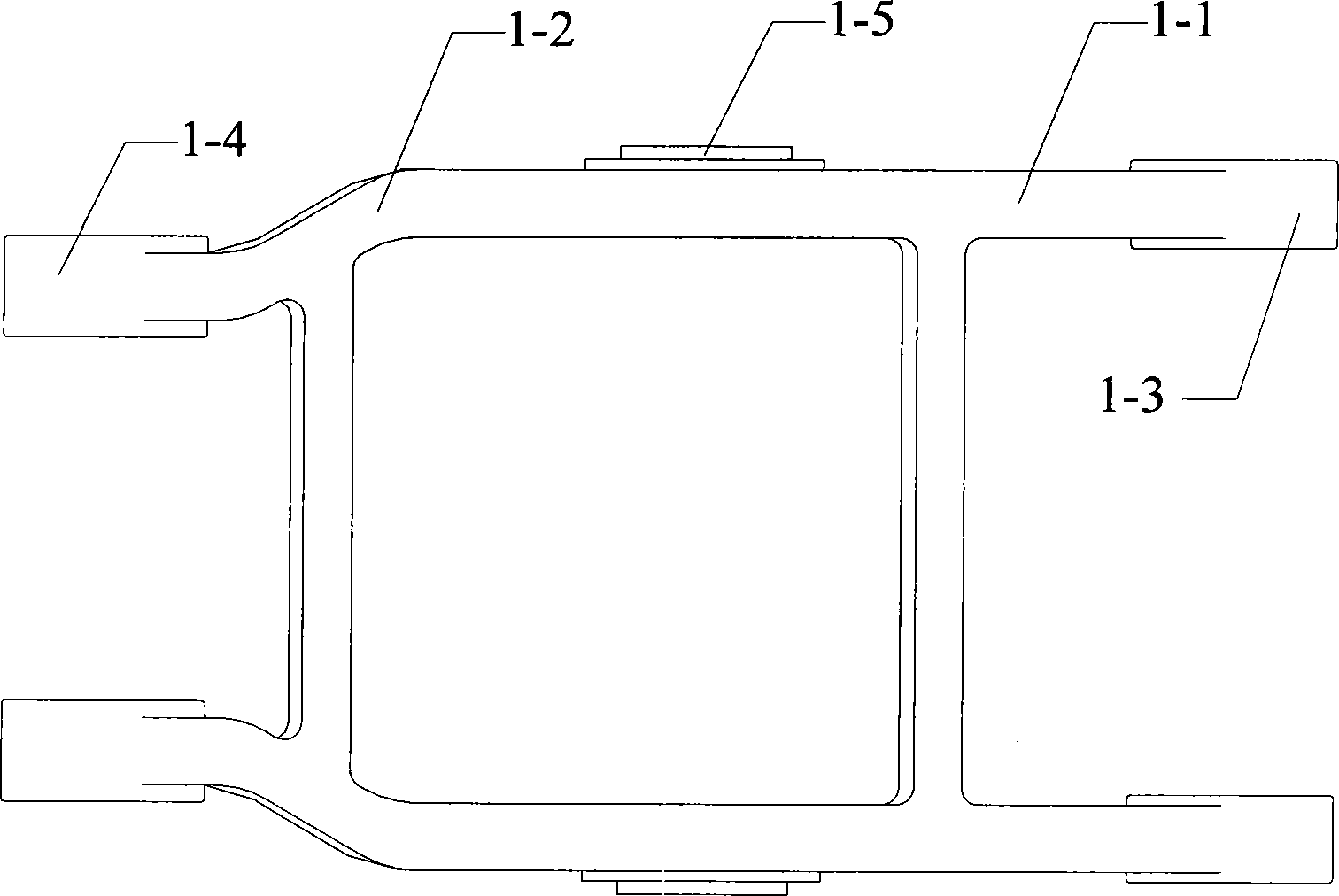 Disc-shaped train brake device and lever used thereby