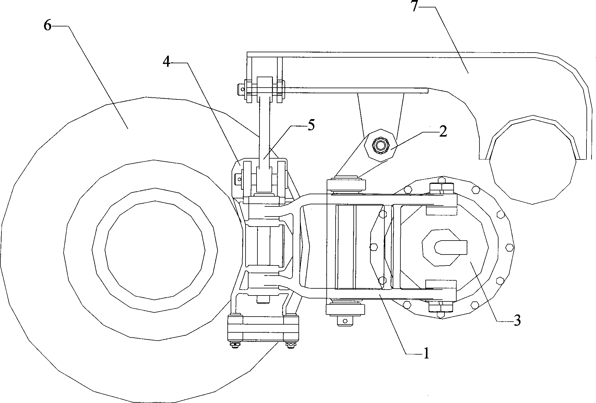 Disc-shaped train brake device and lever used thereby