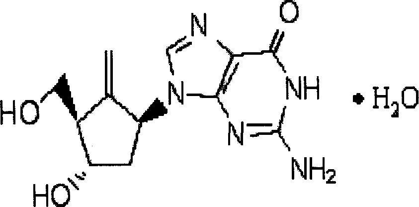 Method of preparing antivirotic entecavir hydrate