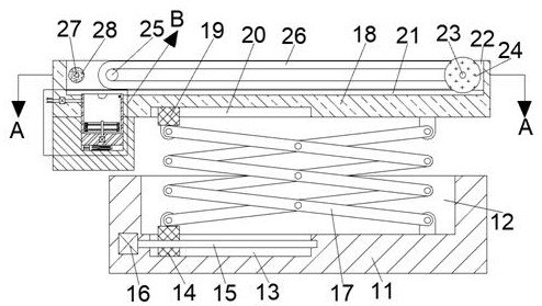 Indoor top surface paint brushing device capable of automatically supplementing paint