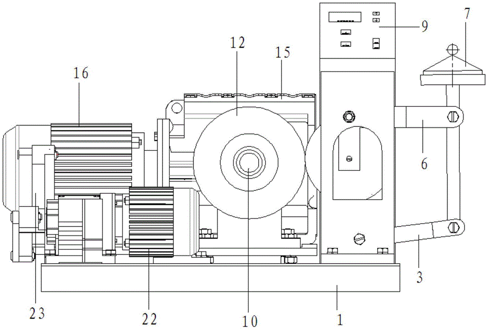 A continuous testing equipment for the abrasion of short fiber radially oriented tread rubber