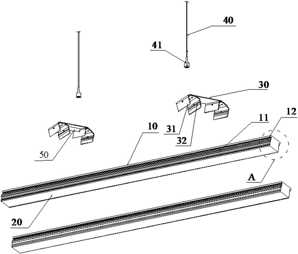 Auto-induction suspension-type LED lamp tube