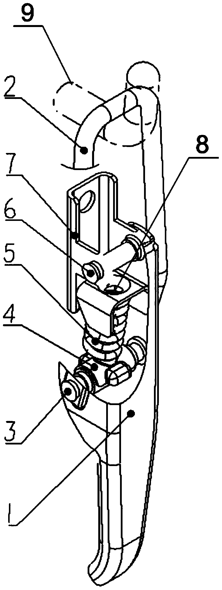 Front locking mechanism for cargo box