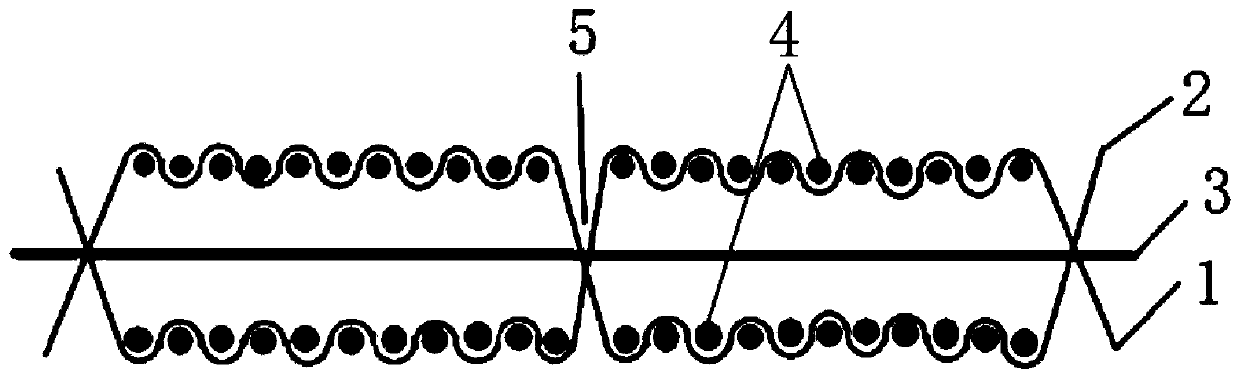 Weaving and post-processing method of three-layer non-filling cotton clothing fabric