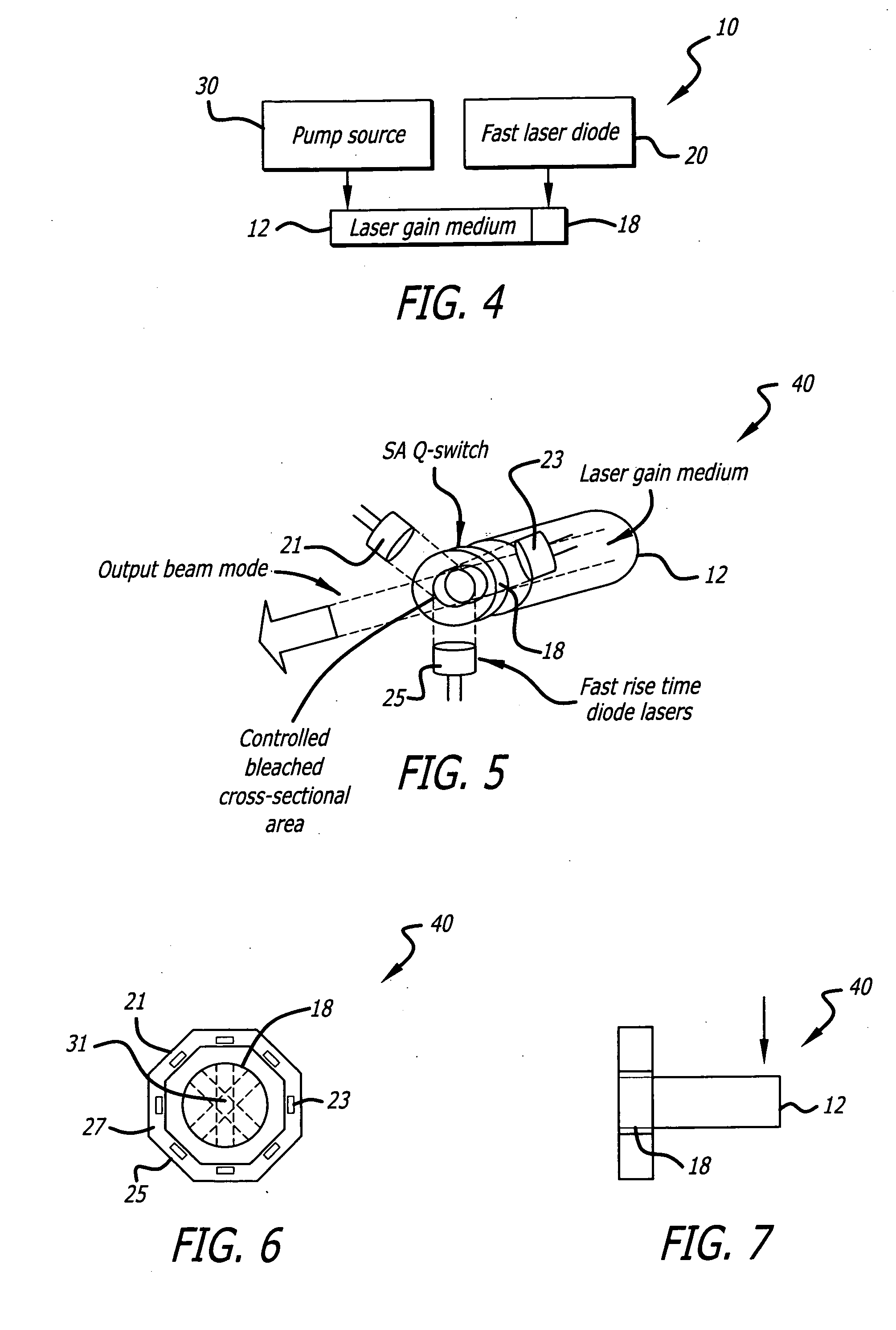 Modulated saturable absorber controlled laser