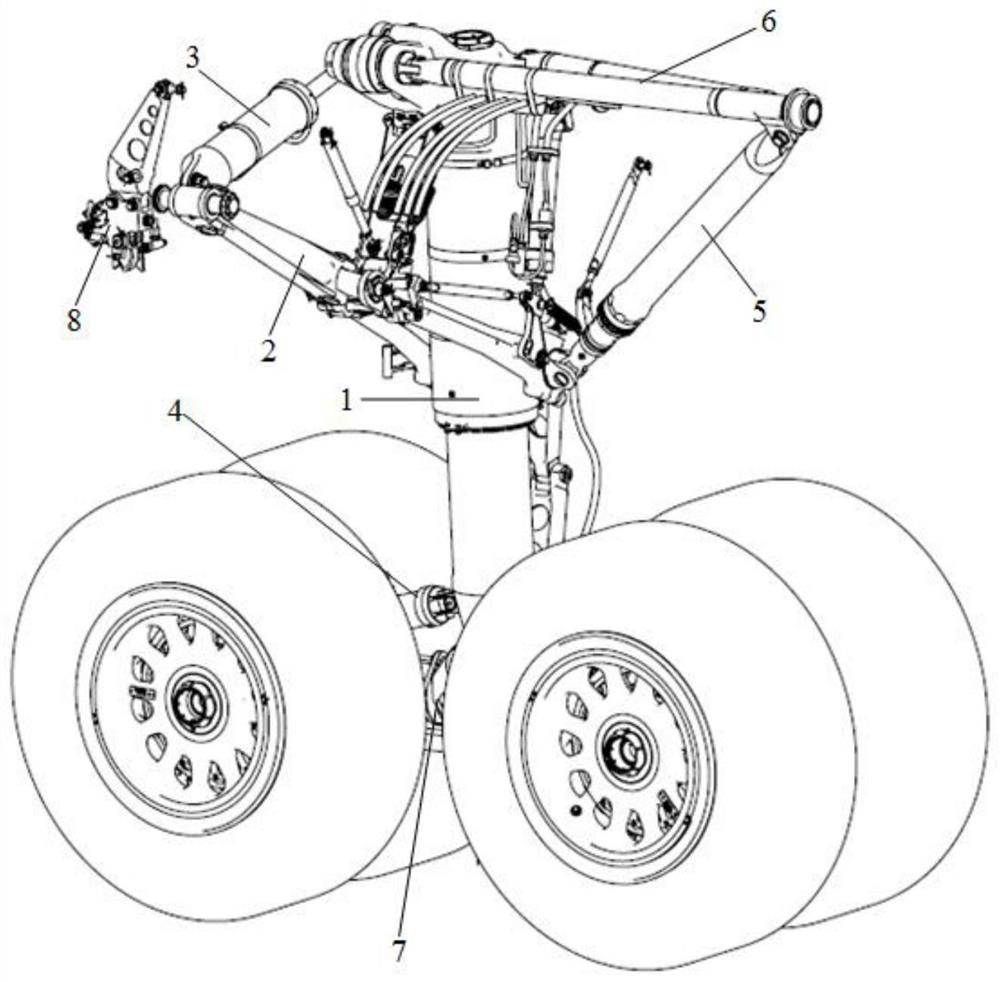 Main landing gear of airplane