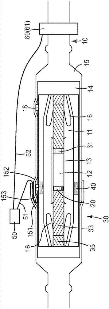 Capacitive temperature sensing for electrical conductor