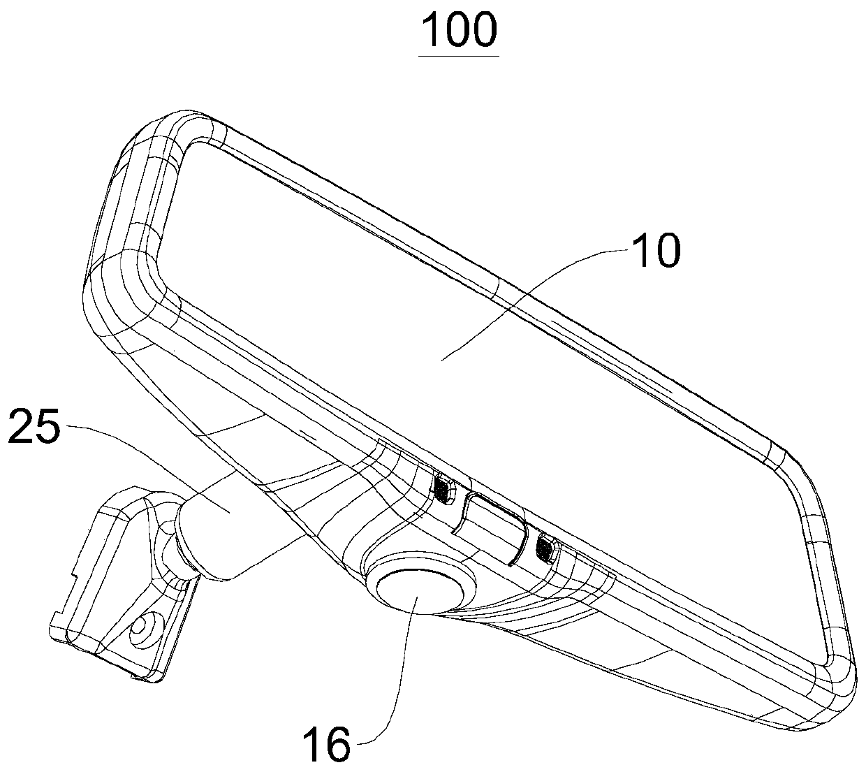 Reviewer mirror driving recorder and vehicle