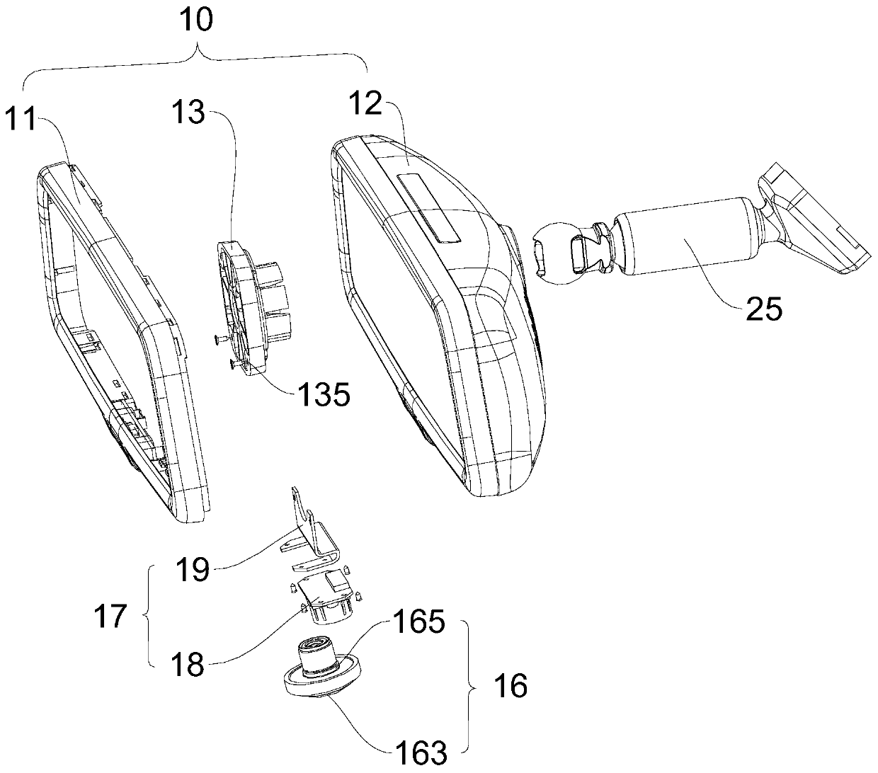 Reviewer mirror driving recorder and vehicle