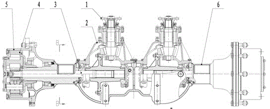 Double-power input crawler-type mechanical apparatus drive axle