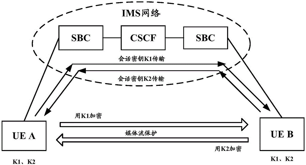 Implementation method, equipment and system of secure communication service