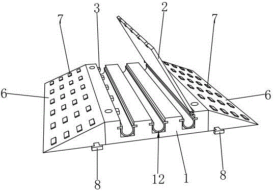 Wire pressing groove for wire arrangement