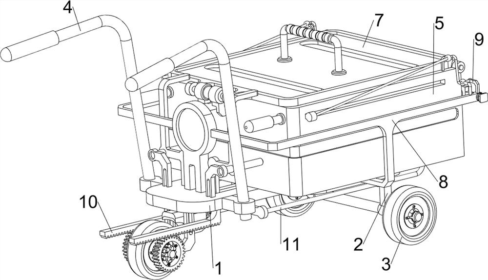 Trolley convenient for unloading in building construction