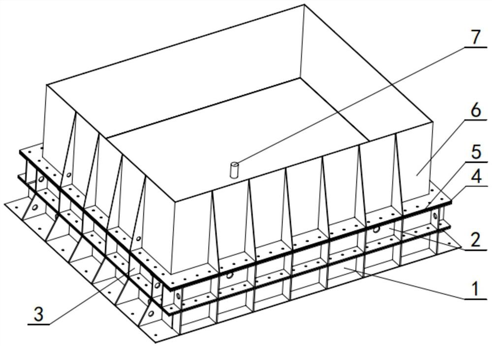 Device and method for carrying out underwater explosion test on land