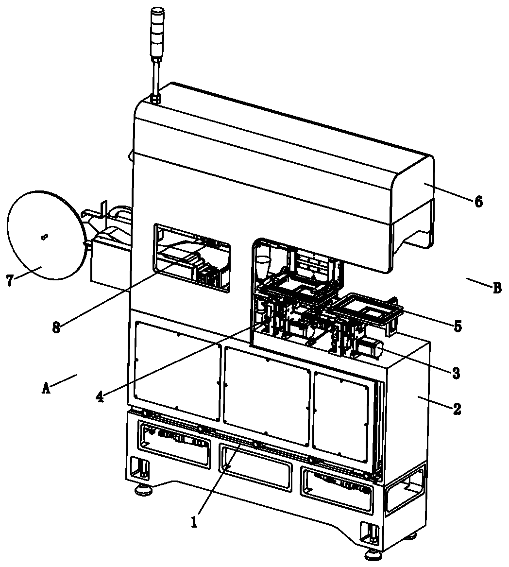 Universal electronic product assembling platform and assembling process thereof