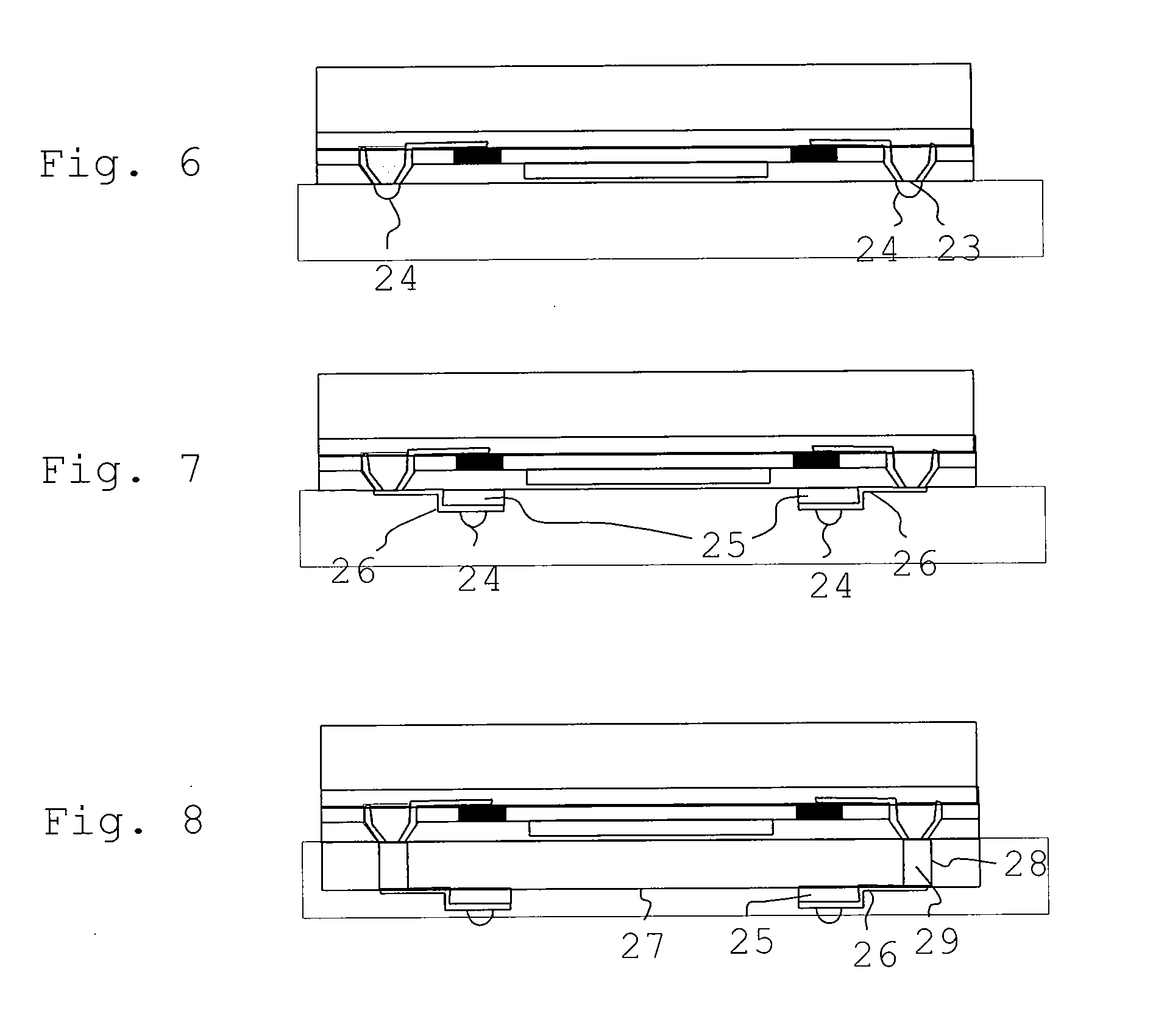 Process for making contact with and housing integrated circuits