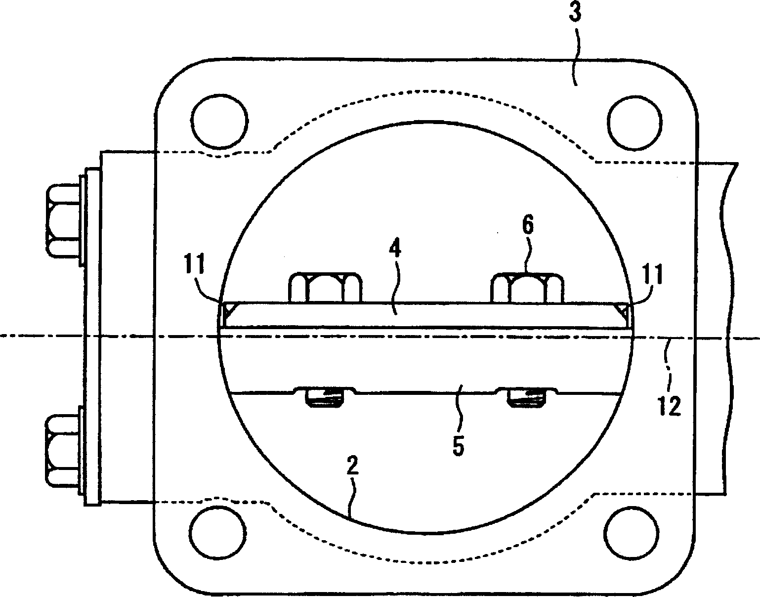 Exhaust gas throttle valve for engines