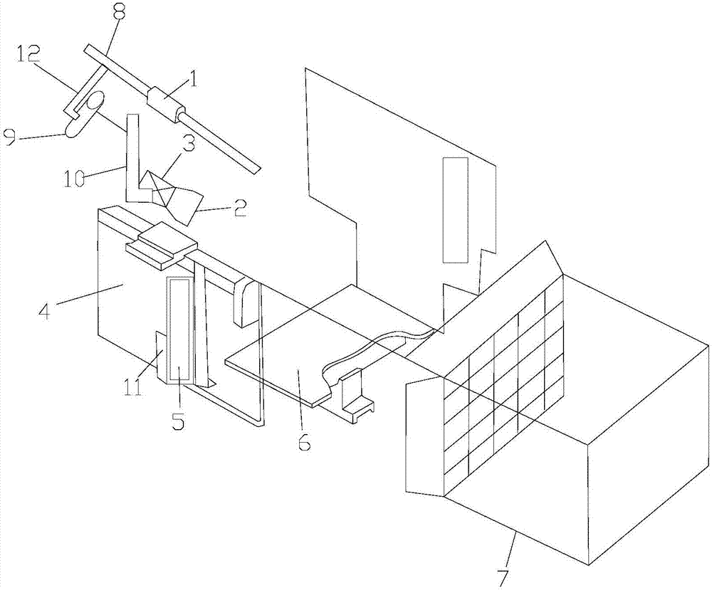 Strip missing detection device and method for loading sealing case machine