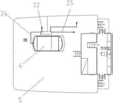 Diesel oil-LNG (liquefied natural gas) dual-fuel hybrid power ship LNG vaporizing device