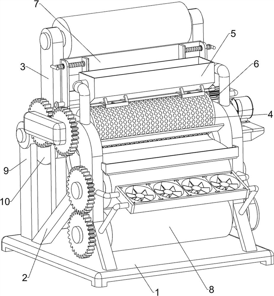 Rapid powder point equipment applied to lining cloth and used for garment production