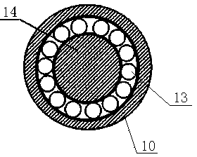 Automatic sand blasting device for outer surface of bushing