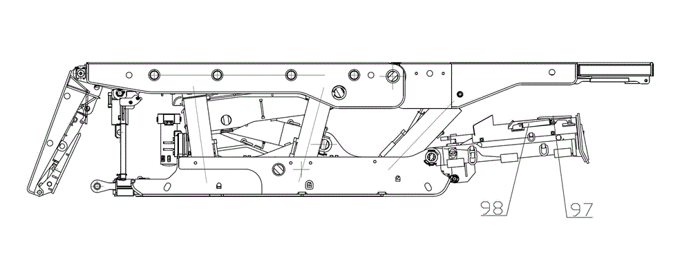 Supporting and filling integrated six-column hydraulic bracket