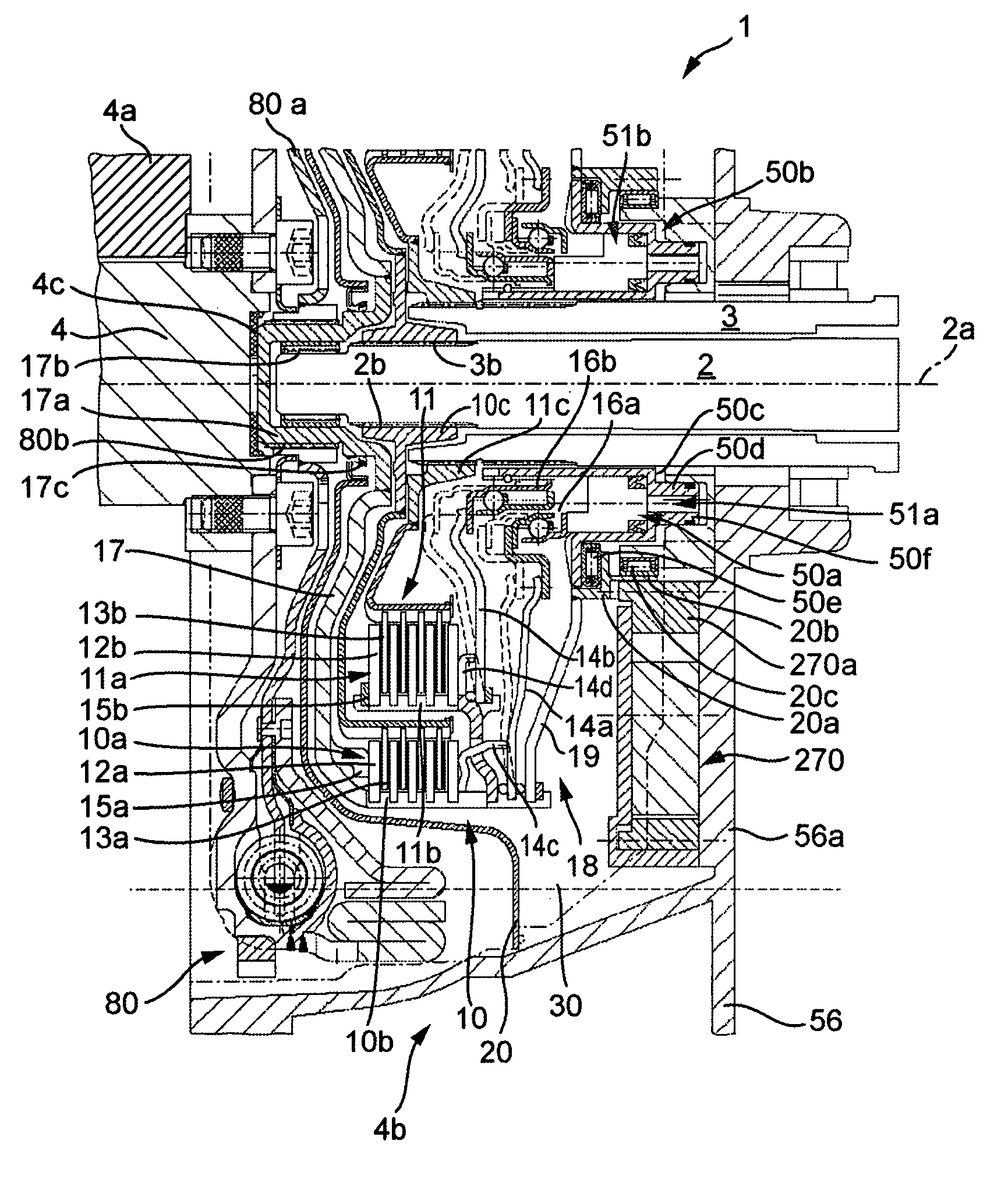 Torque transmitting unit and drive train for it