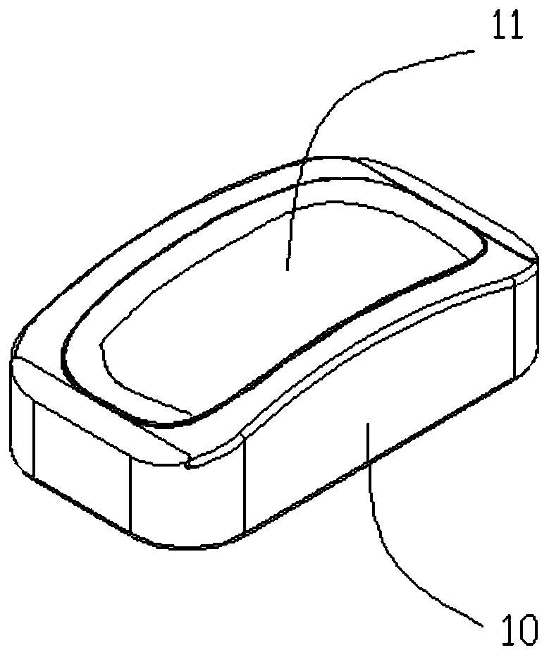 Curved glass polishing fixture, polishing method and polishing device