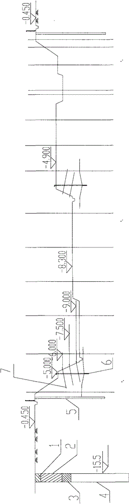 Protective construction method of excavating large area deep foundation pit in running sand confined water soil layer