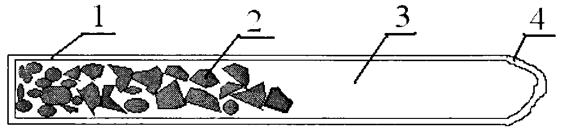 Manufacturing method of low-melting-point glass optical fiber perform coating sleeve pipe