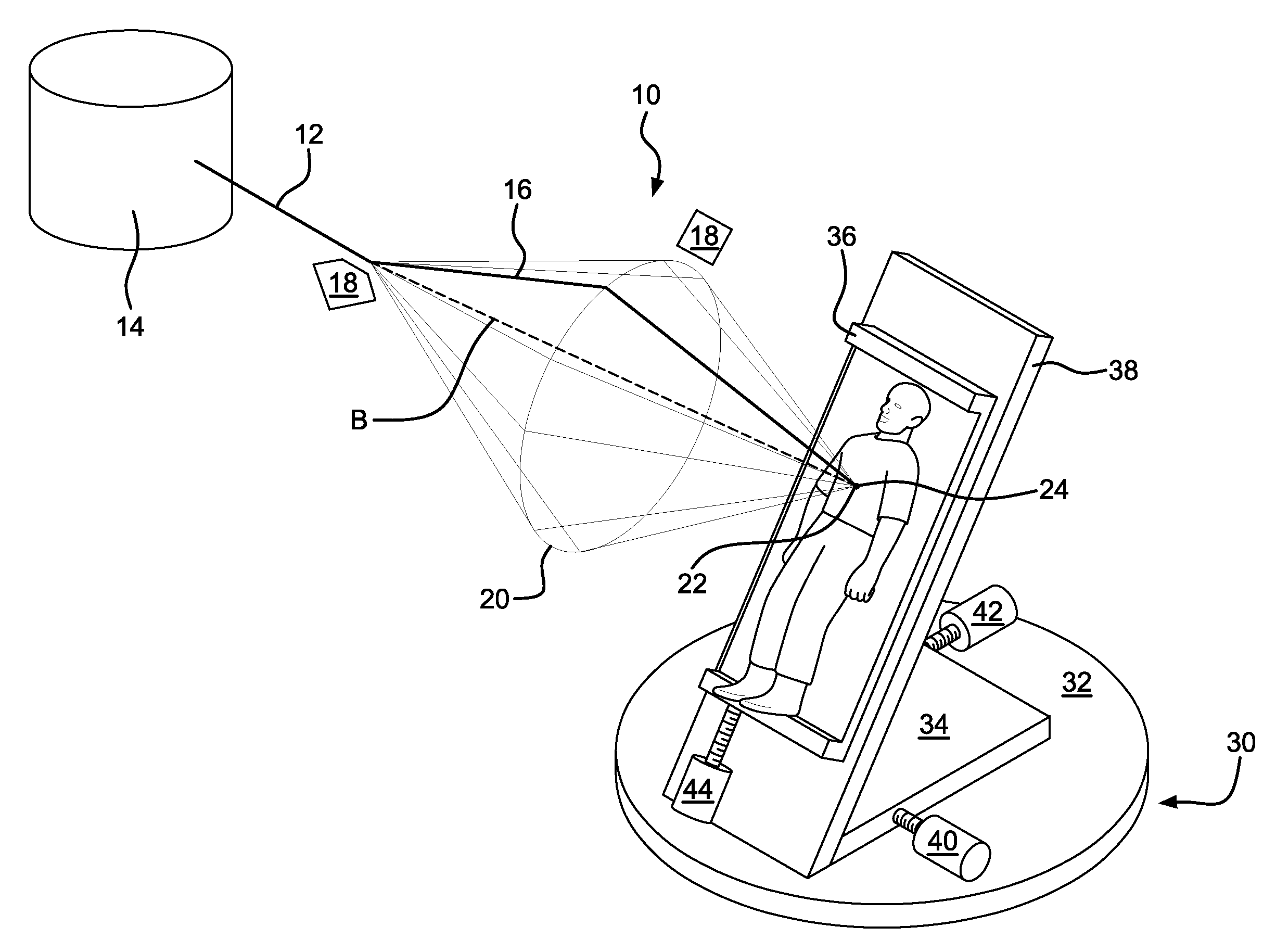 Device and method for administering particle beam therapy