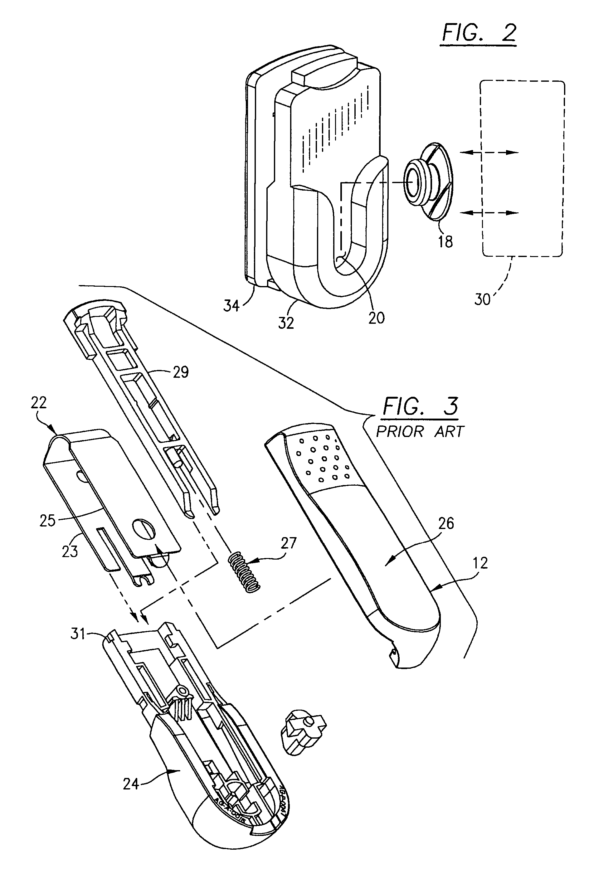 All plastic belt or strap clip for cell phones and personal electronic devices