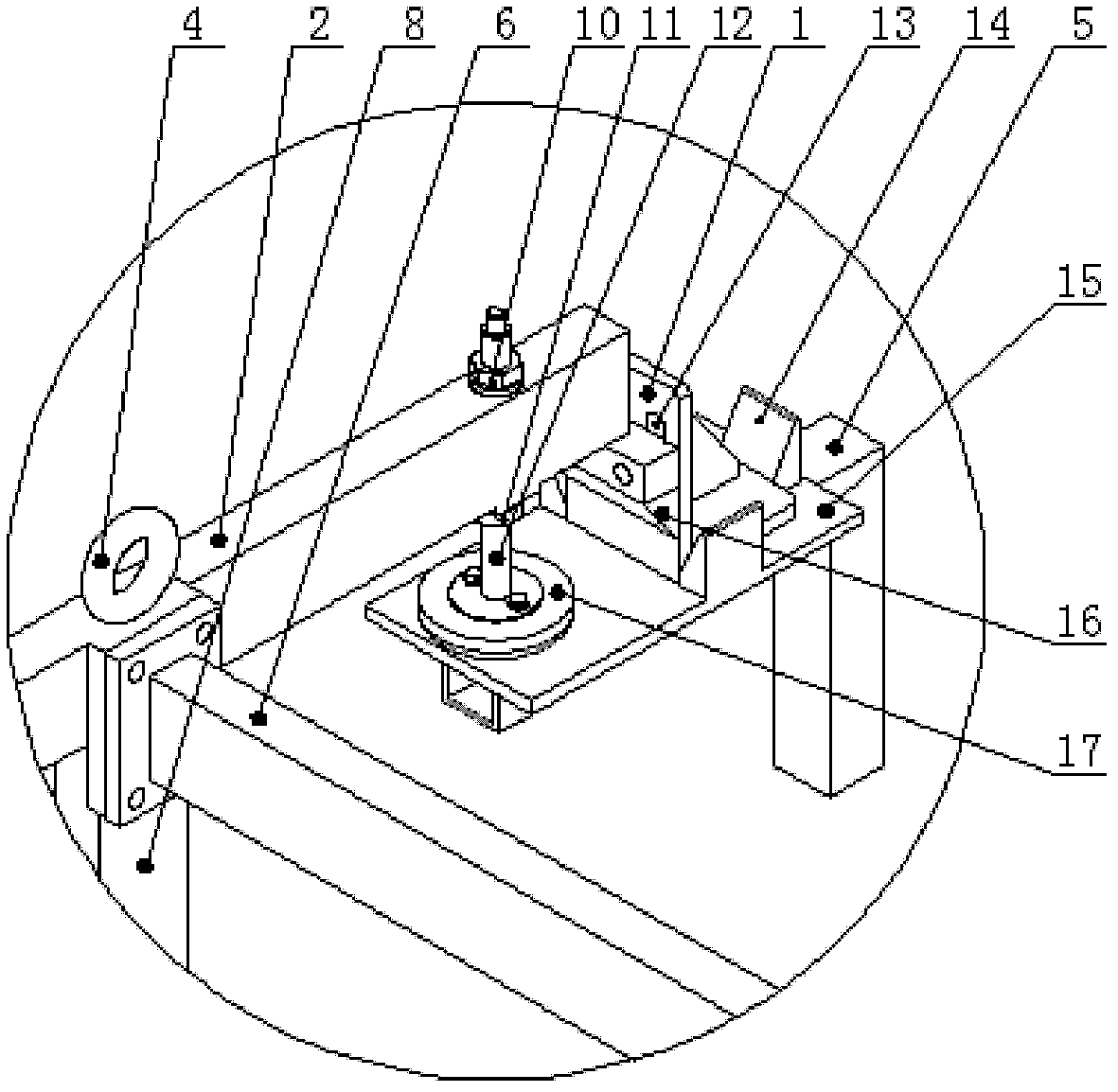 Large-scale glass steel wind power cabin cover bottom connecting base positioning tool