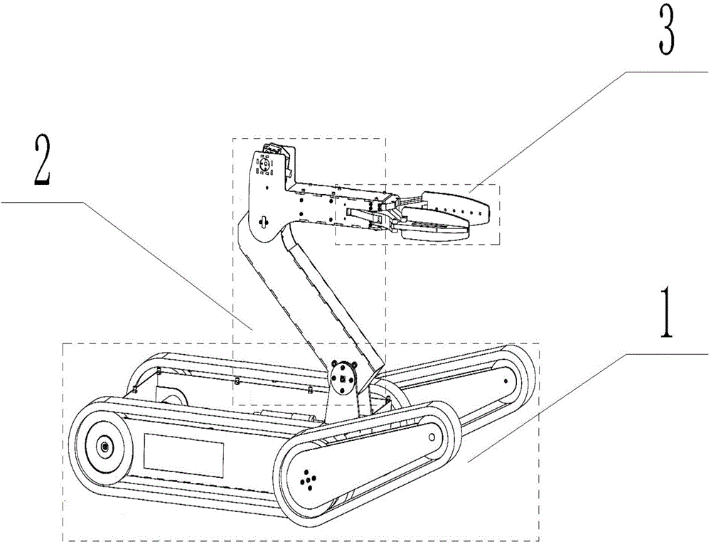 Obstacle-crossing type no-cable remote-control risk-elimination detecting robot