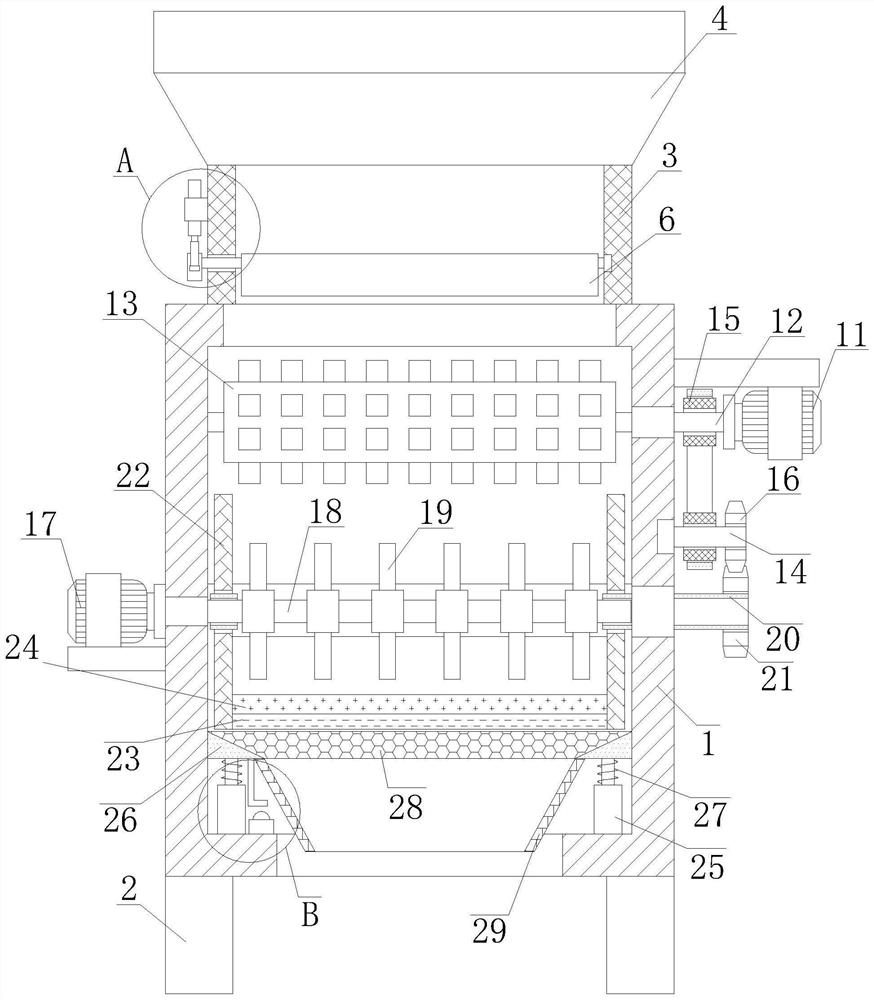 Efficient crushing device for recycling waste PE pipes