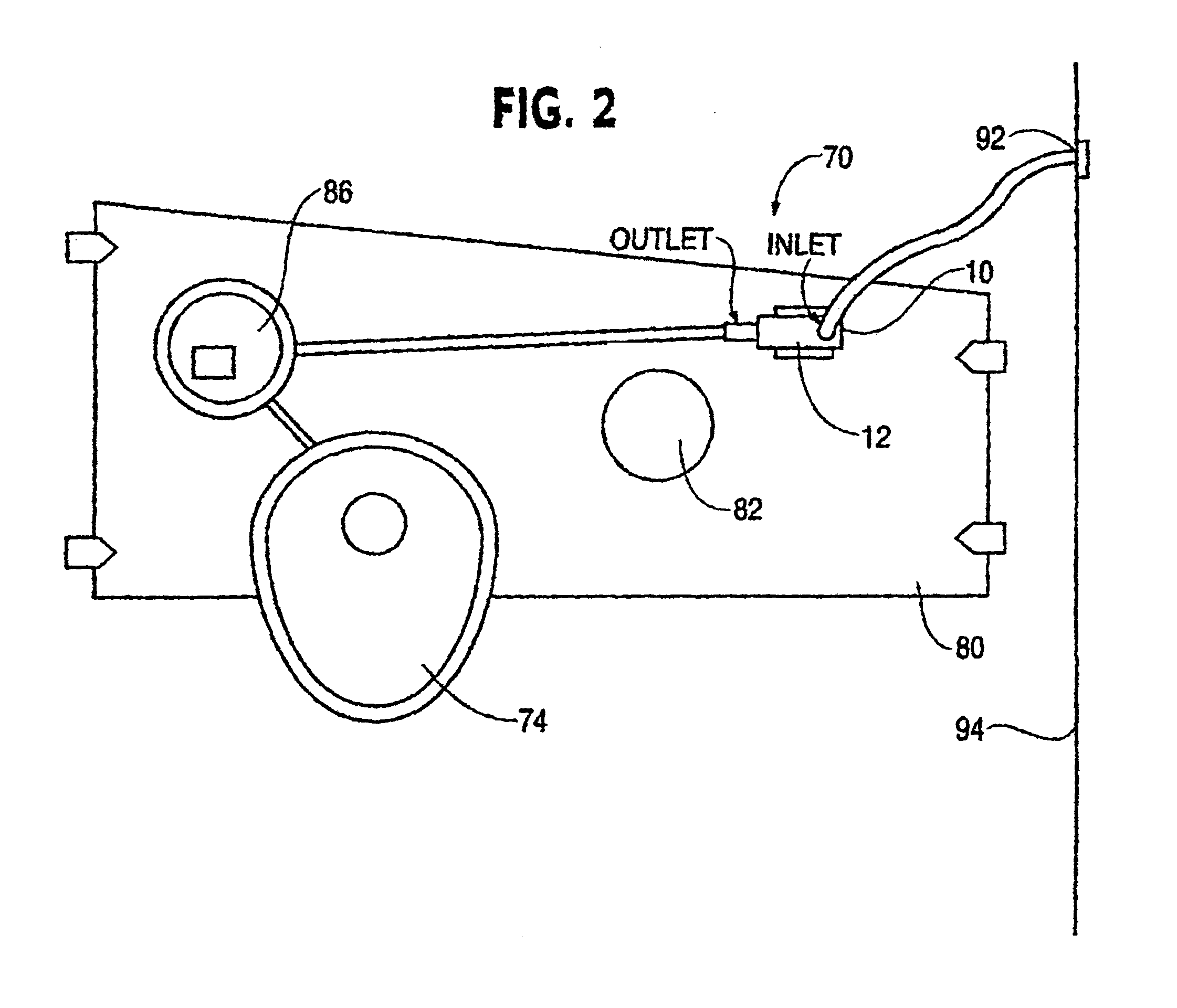 Lavatory service shut-off valve