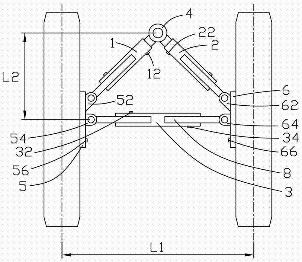 Telescopic device and vehicle with such telescopic device